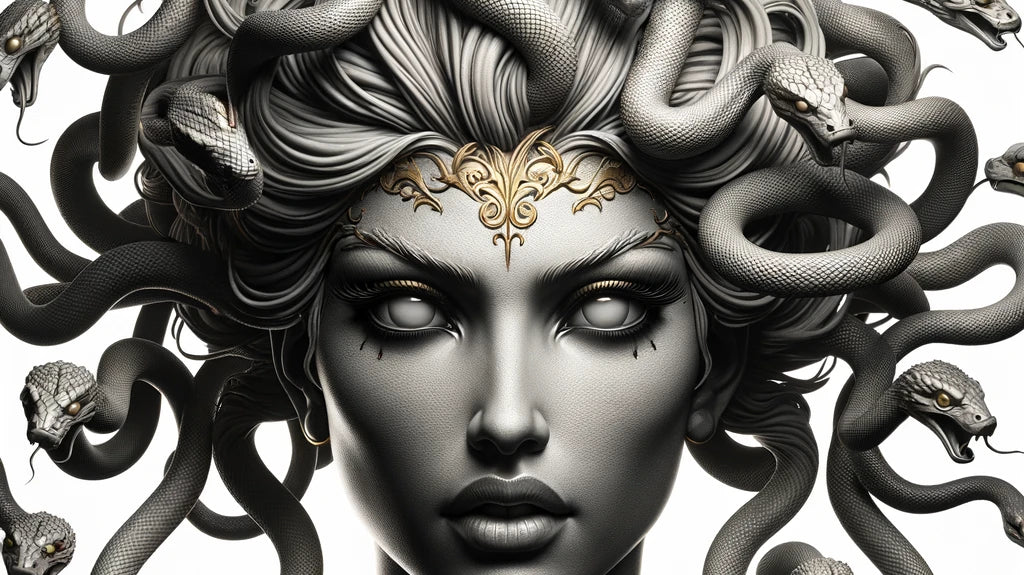 a painting of Medusa for Medusa tattoo Design