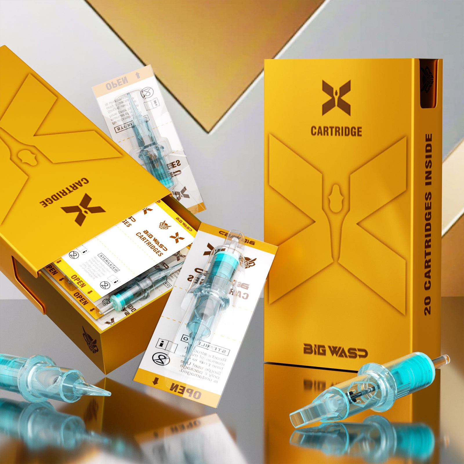 BigWasp Round Liner Tattoo Cartridges – 20PCS Sterile Professional Needles