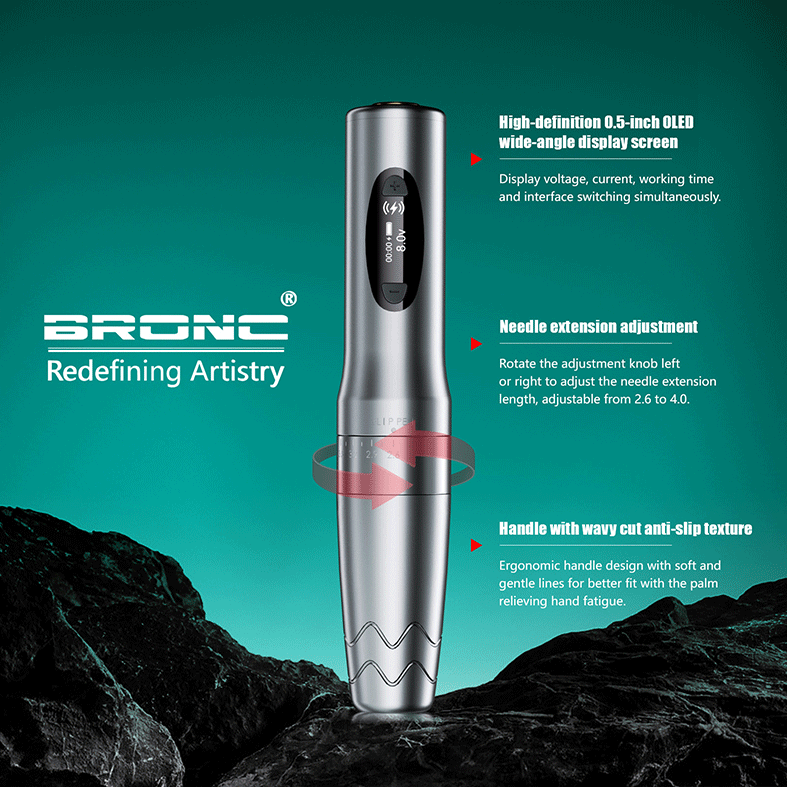 New bronc aura wireless tattoo pen