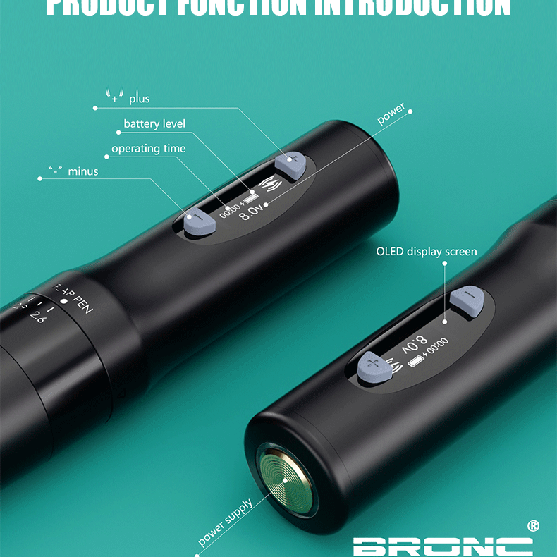 New bronc aura wireless tattoo pen