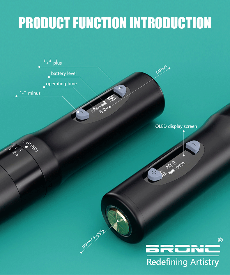 New bronc aura wireless tattoo pen