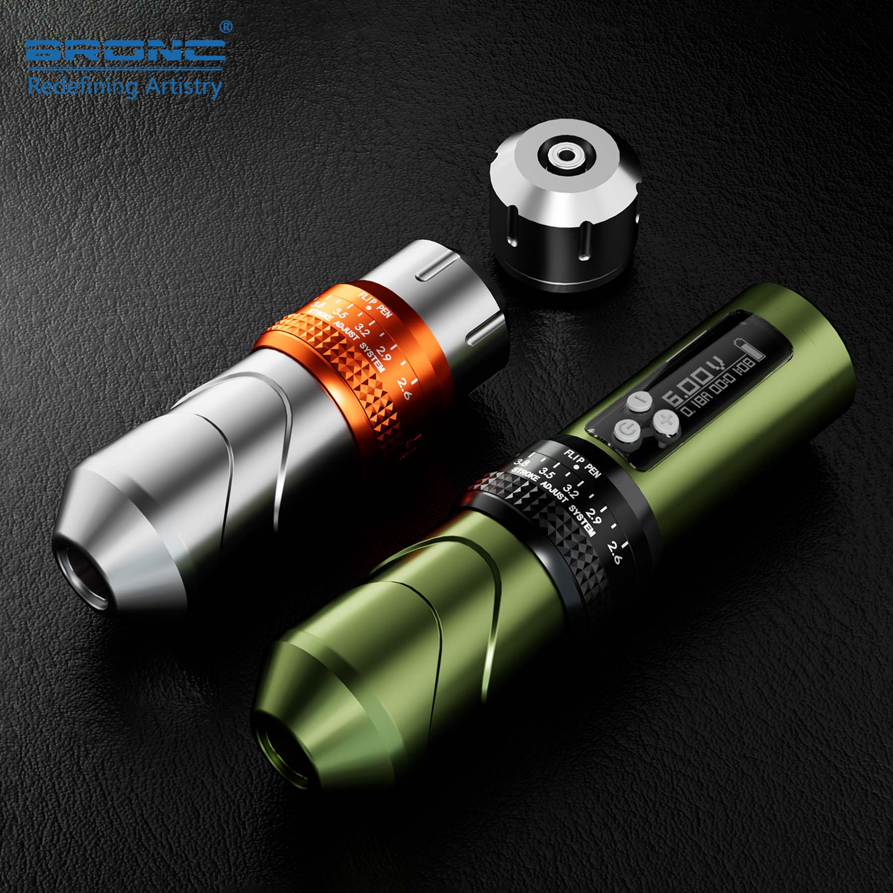 Bronc X1 Tattoo Machine - Adjustable Wireless Tattoo Pen.