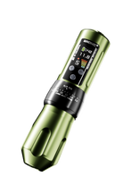 Professional tattoo kit with Bronc X2 Pen, BigWasp Cartridges, and Practice Skins.