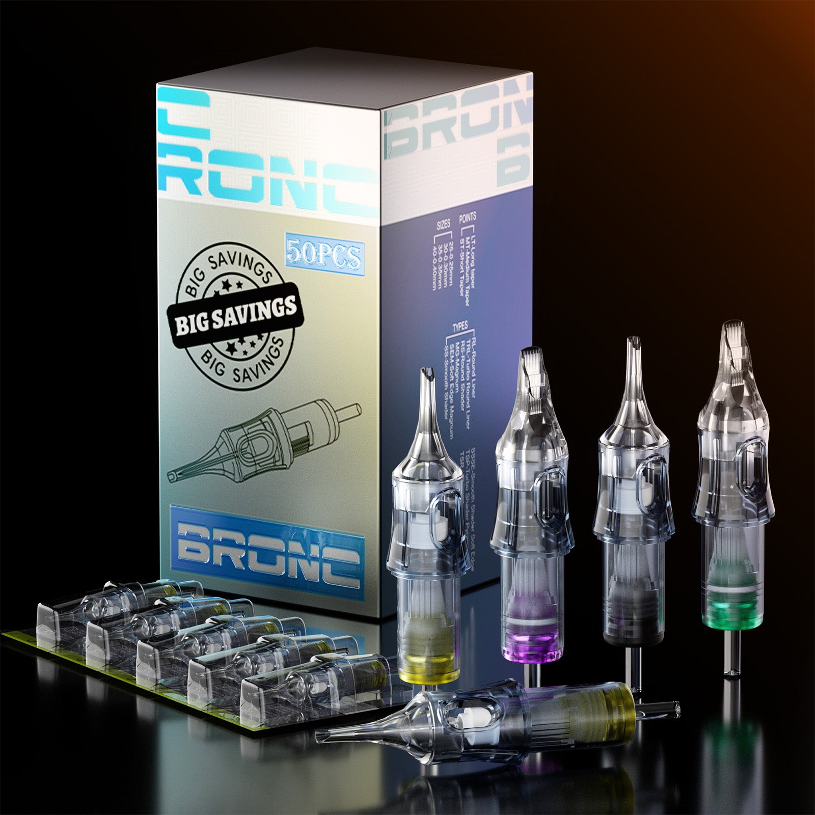 Bronc tattoo cartridges