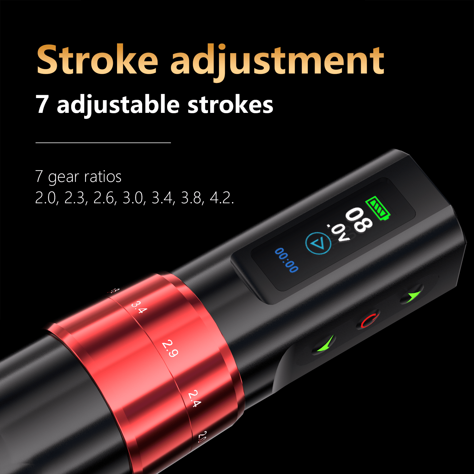V78 Professional Tattoo Pen V78 Wireless Tattoo Pen for SMP | Adjustable Stroke & Frequency Control