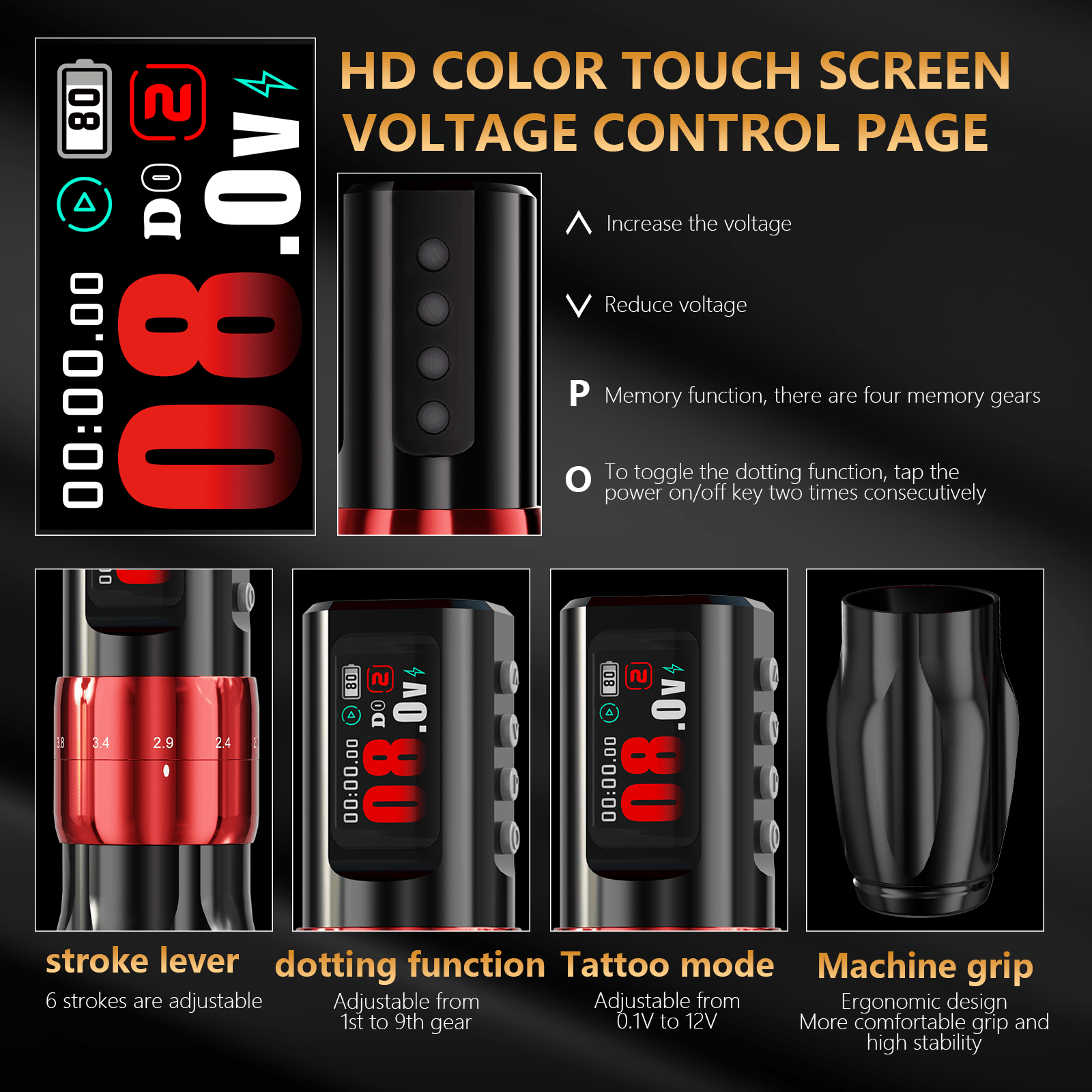 V79 Wireless Tattoo Pen V79 Wireless Tattoo Pen for SMP | Long Battery & Adjustable Stroke