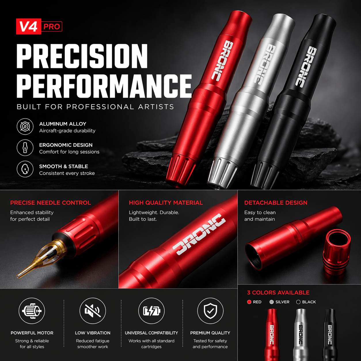 Bronc Pro Kit Professional Tattoo Setup Bronc Pro Kit Professional Tattoo Setup with Dual Power Supply