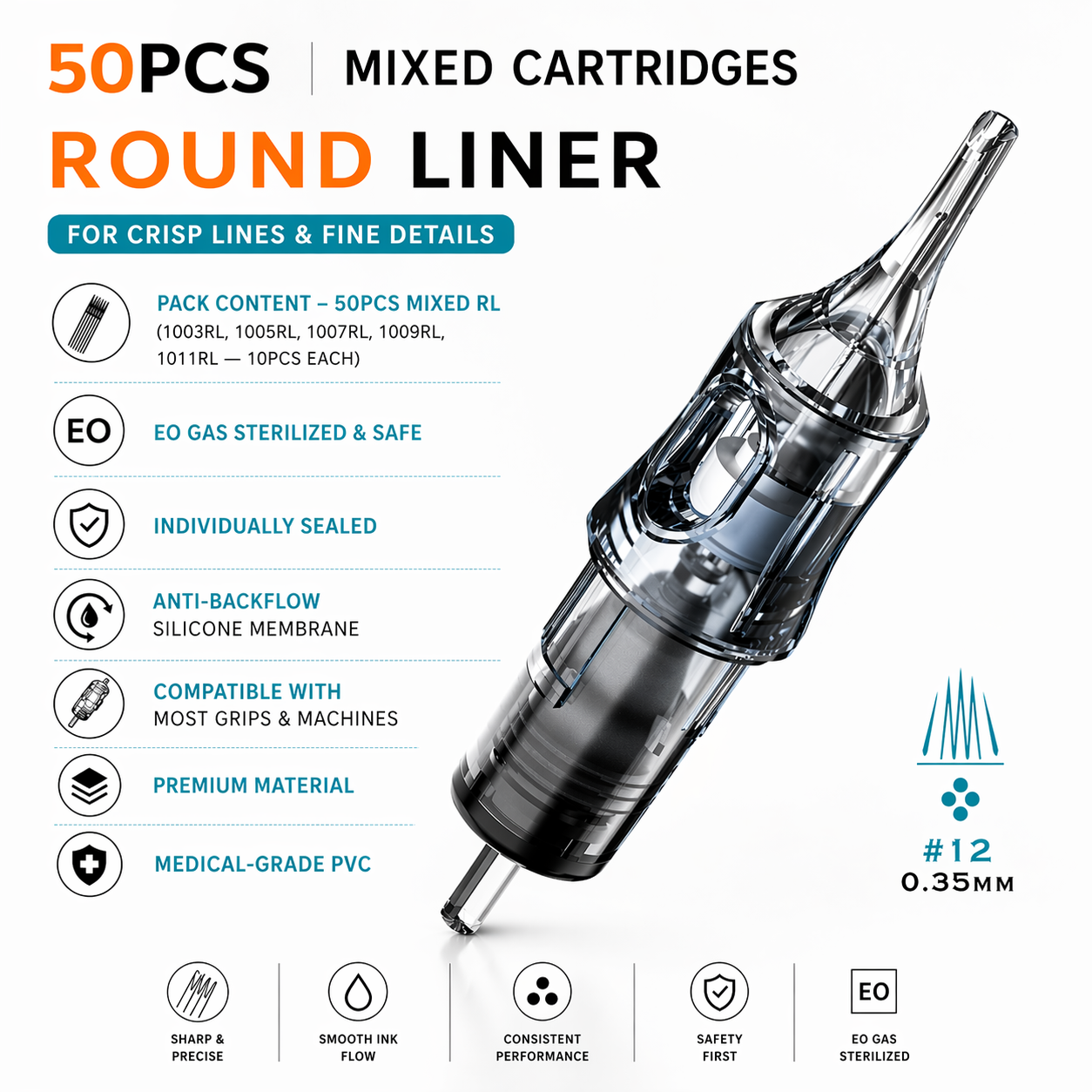 Bronc tattoo cartridges
