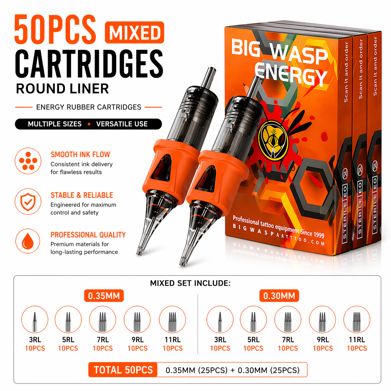 Bronc tattoo cartridge