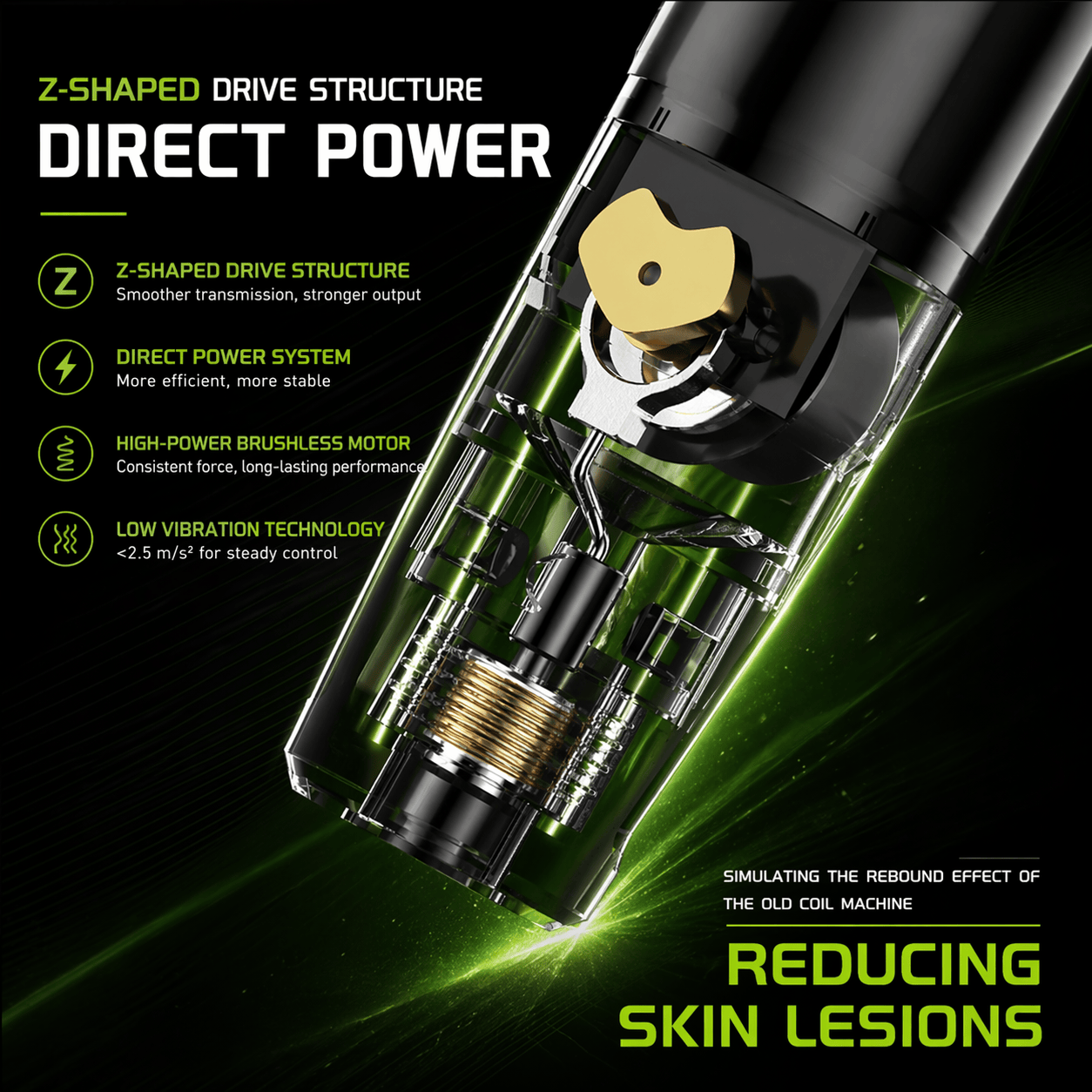 BRONC Tattoo Pen Machine GHOST SMP Wireless GHOST SMP Wireless Tattoo Pen for Scalp Micropigmentation and Detail Work