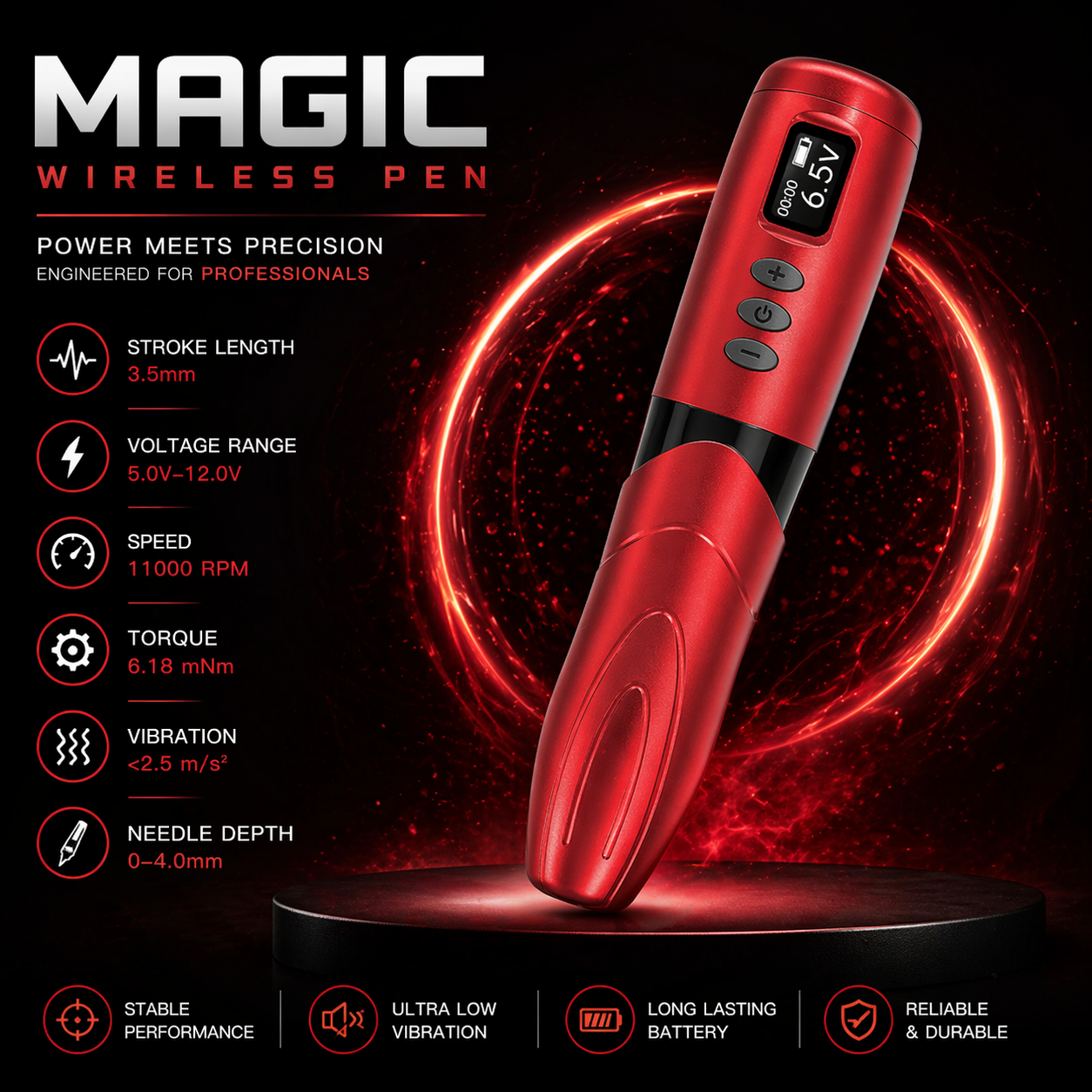 Bronc V1 wireless tattoo pen