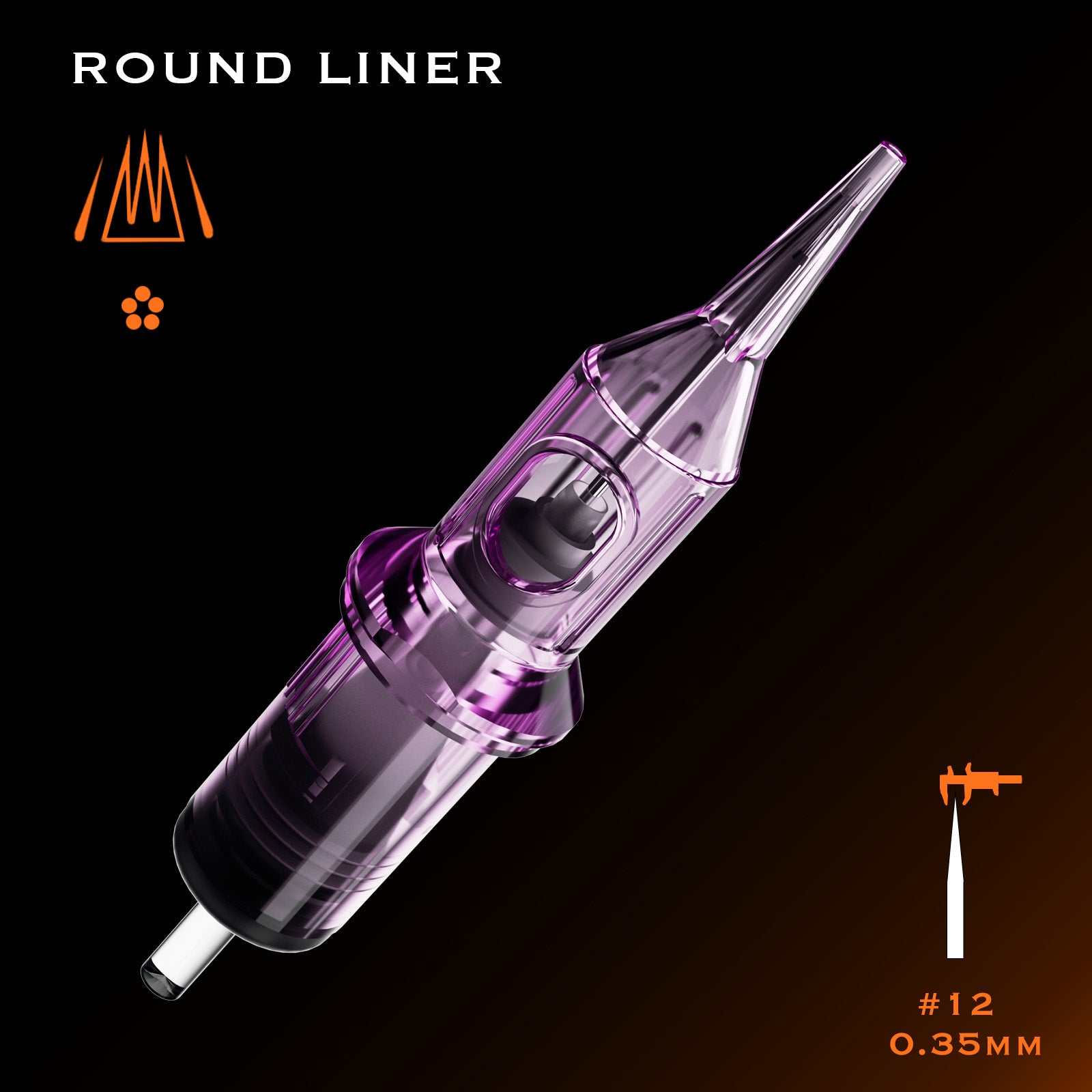 Bronc tattoo cartridges - Purple round liners, round shaders, magnums and curve magnums