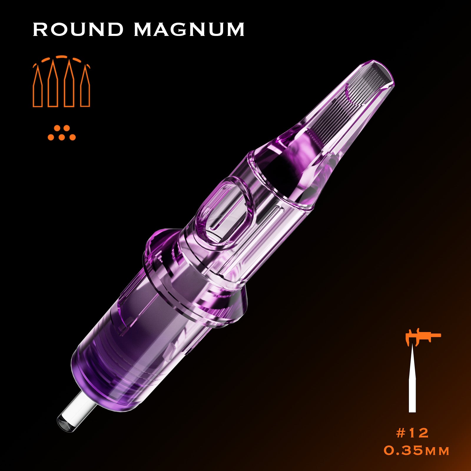 Bronc tattoo cartridges - Purple round liners, round shaders, magnums and curve magnums