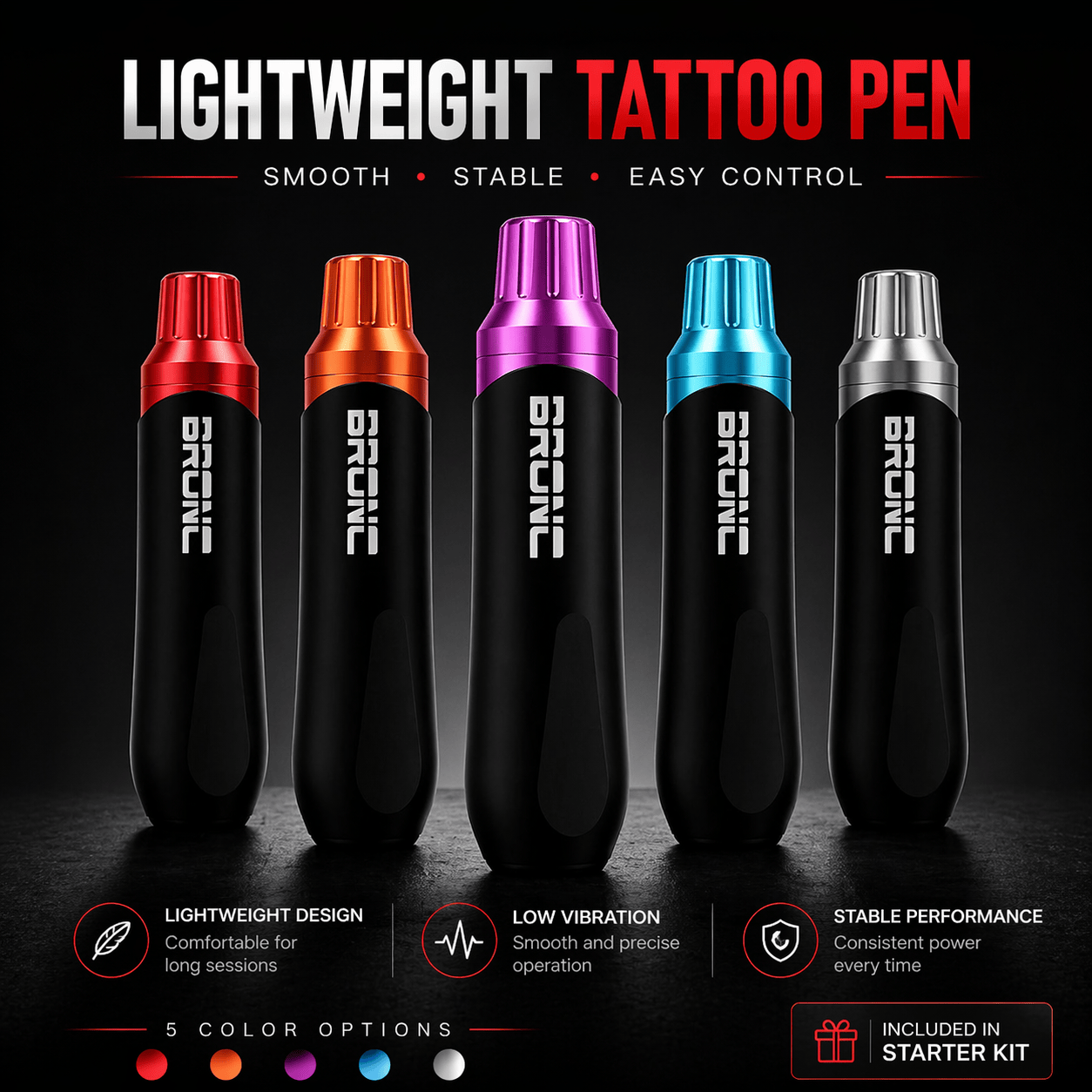Bronc Complete Beginner Tattoo Setup Bronc Starter Kit Complete Beginner Tattoo Setup with Machine