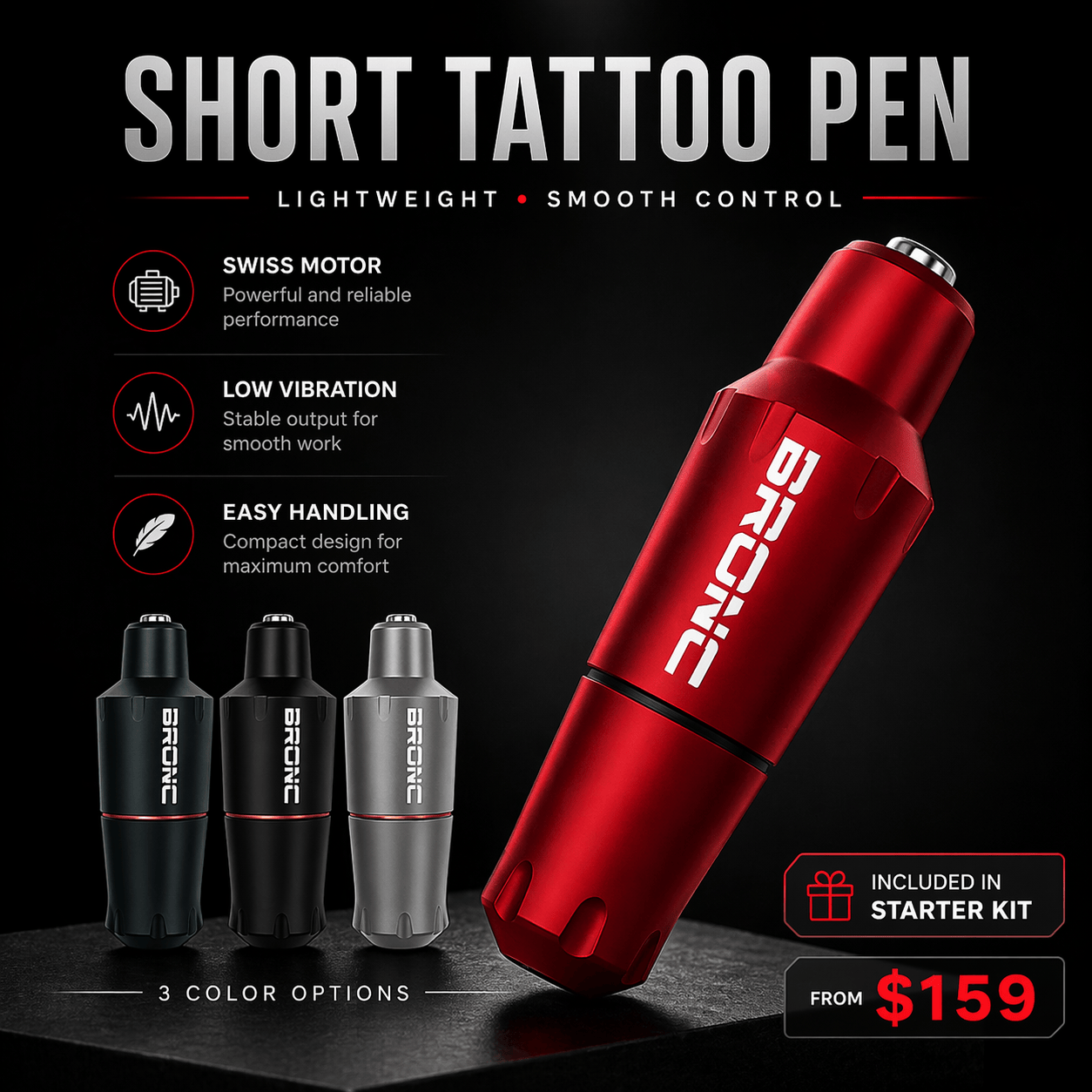 Bronc Complete Beginner Tattoo Setup Bronc Starter Kit Complete Beginner Tattoo Setup with Machine