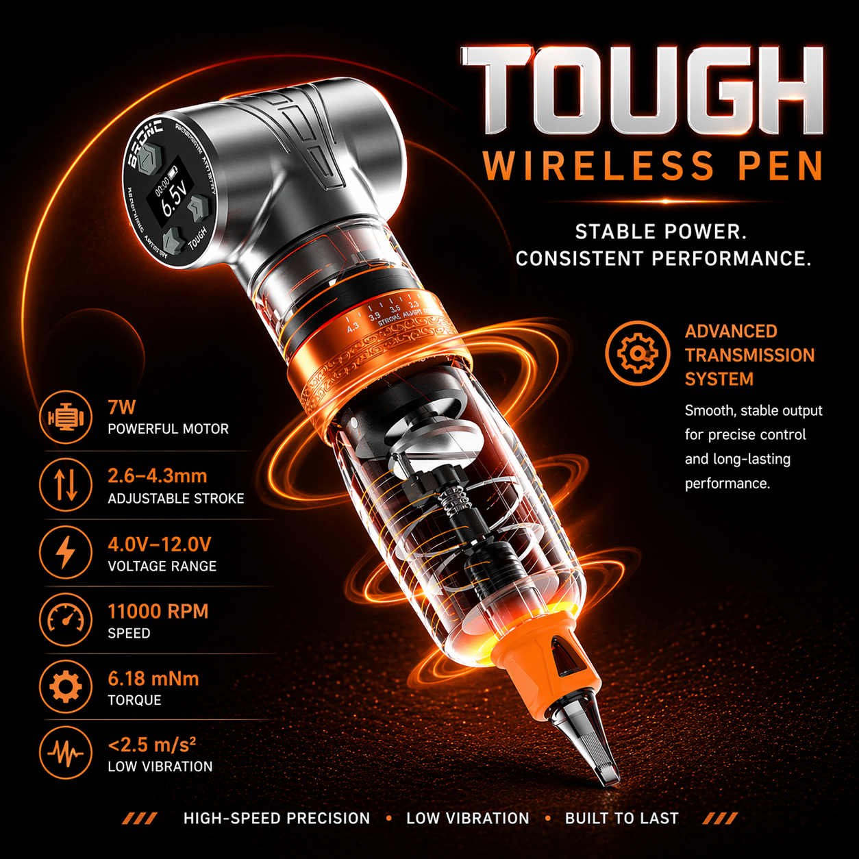 Bronc wireless tattoo pen