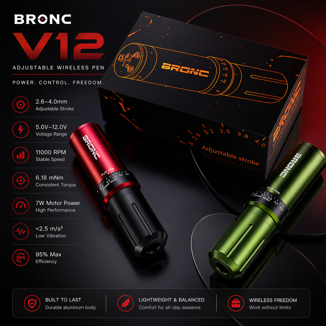 Bronc wireless tattoo machine