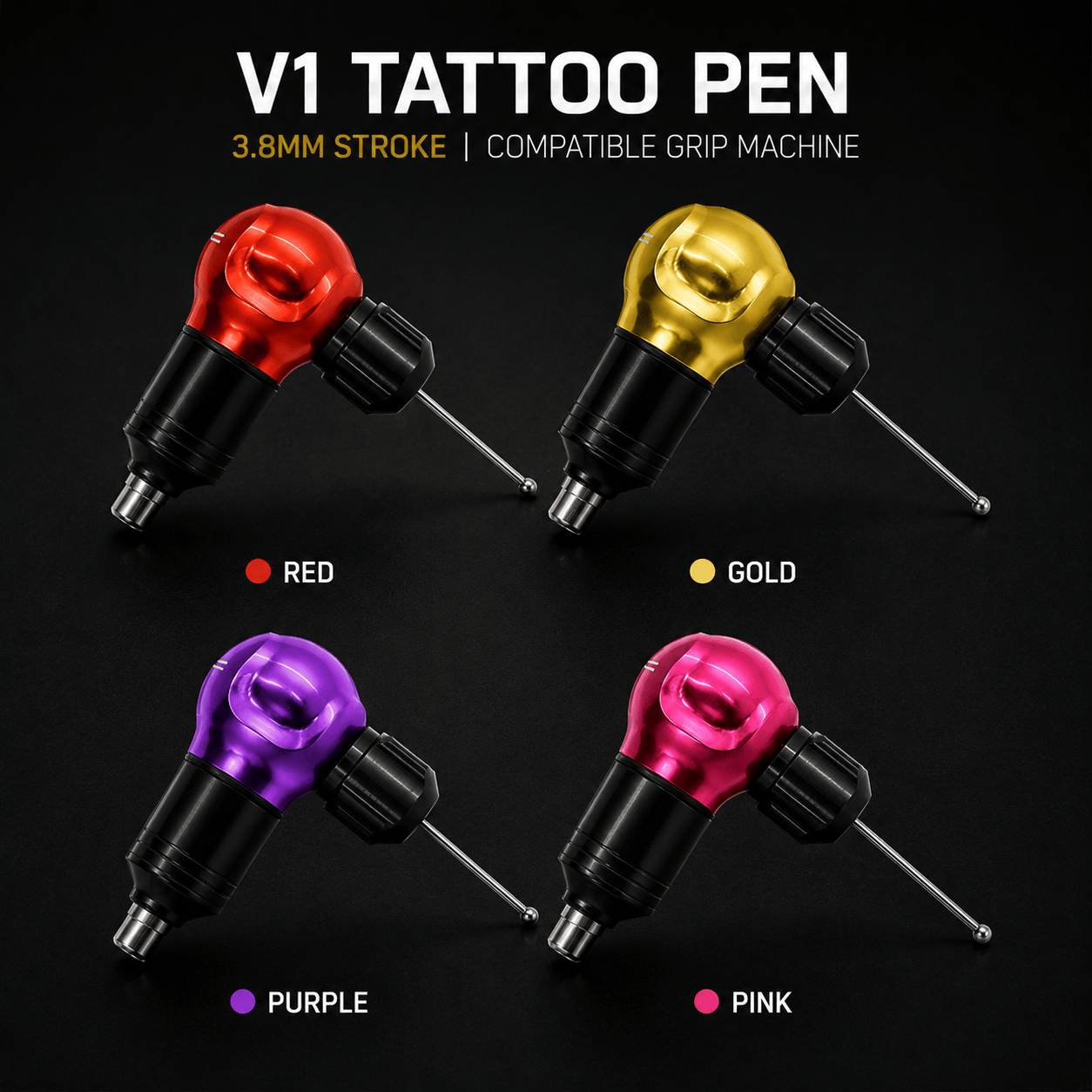 V1 Tattoo Pen 3.8mm Stroke Compatible Grip Machine BRONC V1 Tattoo Pen 3.8mm Stroke Compatible Grip Machine