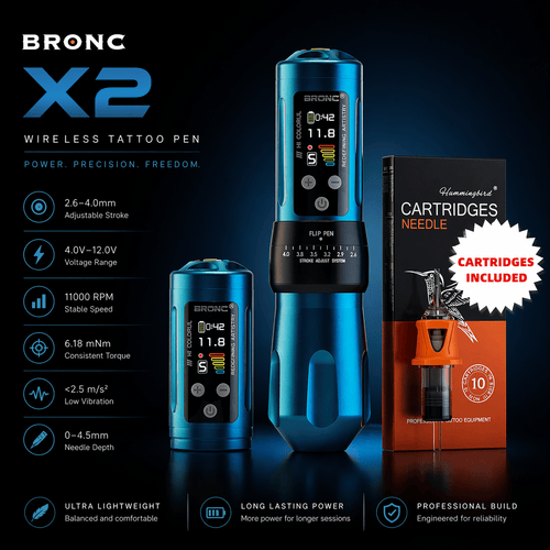 BRONC X2 Wireless Tattoo Pen Machine