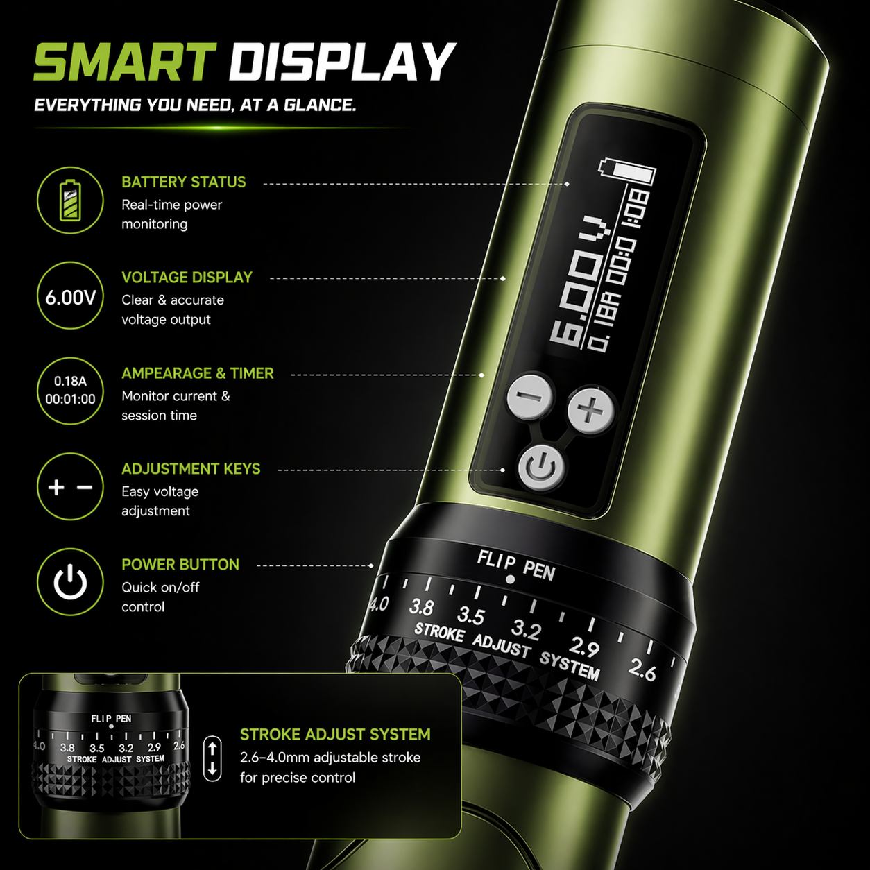 Bronc V1 wireless tattoo pen