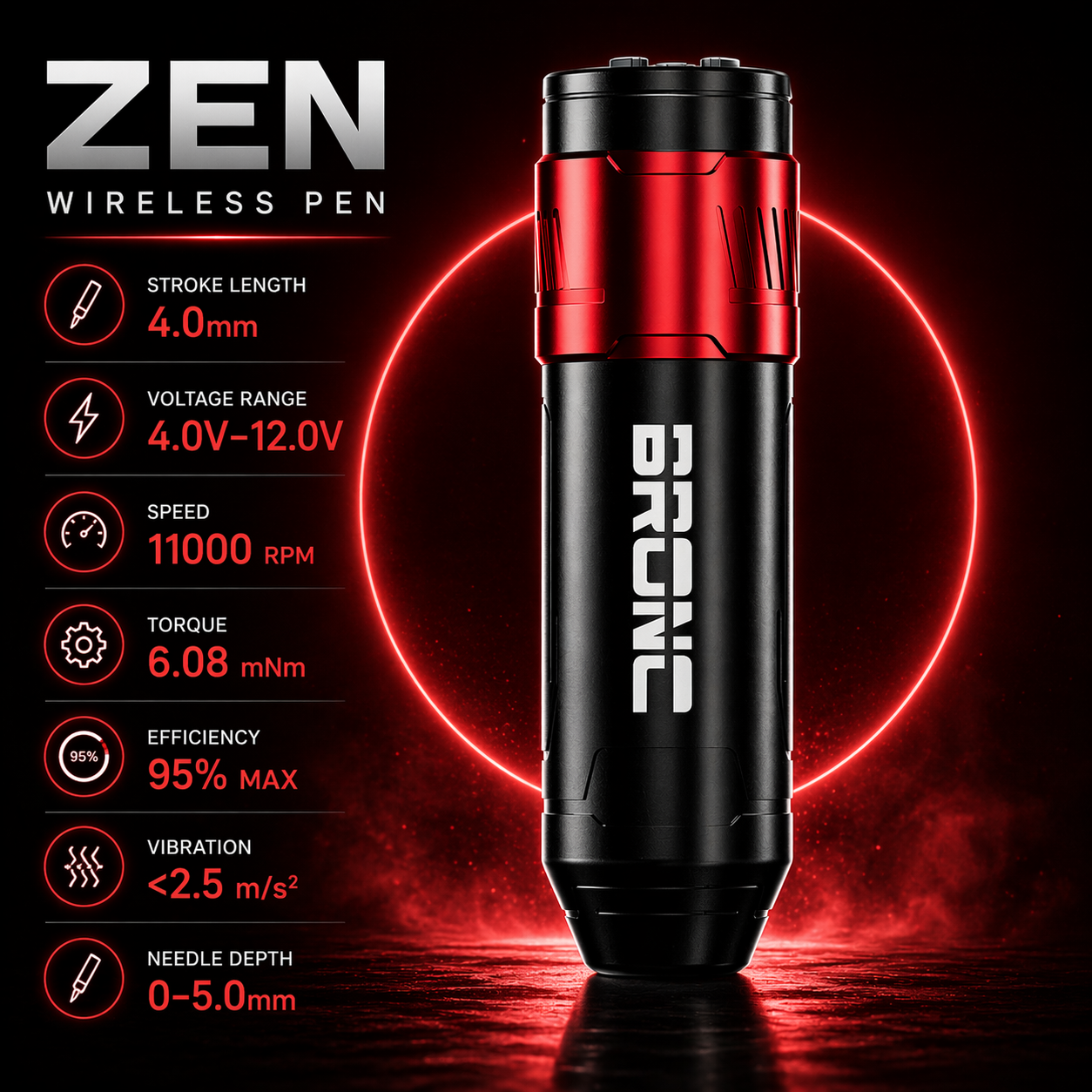 Bronc wireless tattoo pen