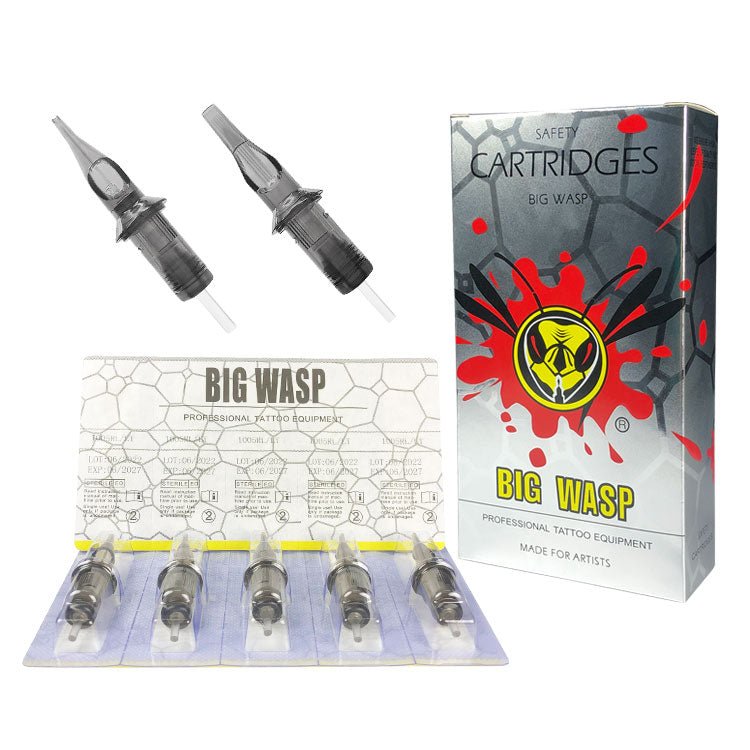 BIGWASP Cartridges Needle Grey-Round Liner - BRONC TATTOO SUPPLY.