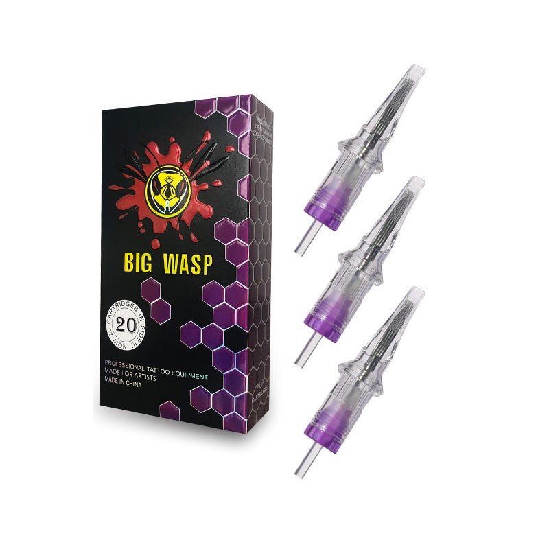 BIG WASP Tattoo Cartridges Transparent & Textured - Soft Edge Magnums - Transparent and textured soft edge magnum cartridge needles by BIG WASP.