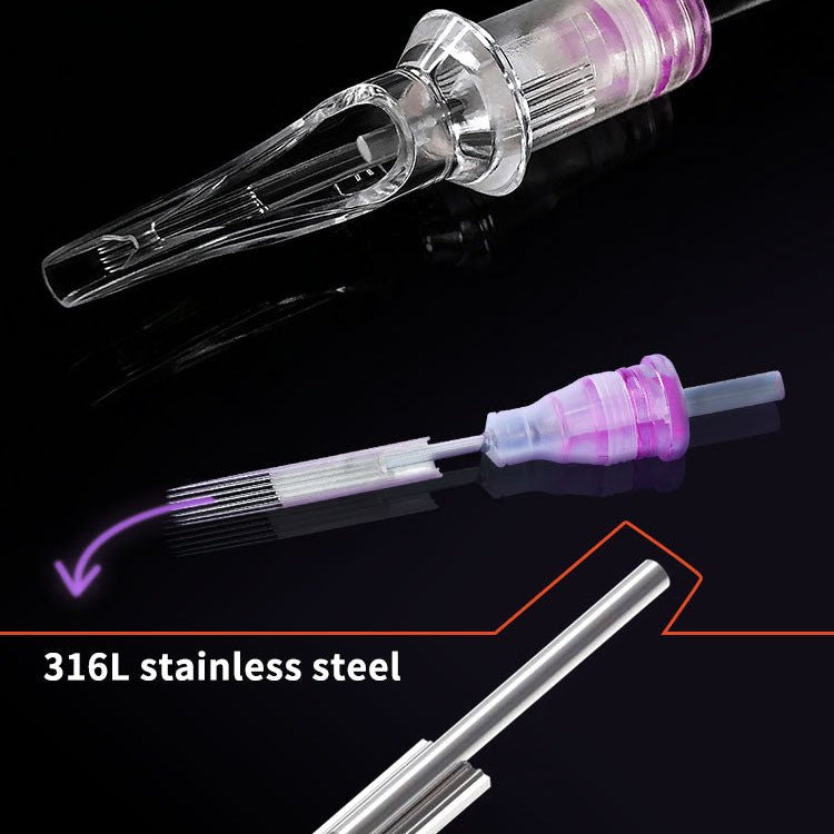 BIGWASP Cartridges Needle Transparent &Textured Needle-Soft Edge Magnums - BRONC TATTOO SUPPLY