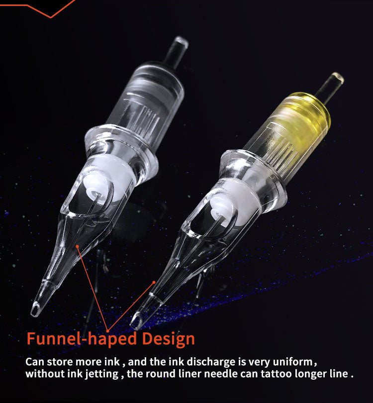 BIGWASP Cartridges Needle Transparent &Textured Needles-Round Liner - BRONC TATTOO SUPPLY