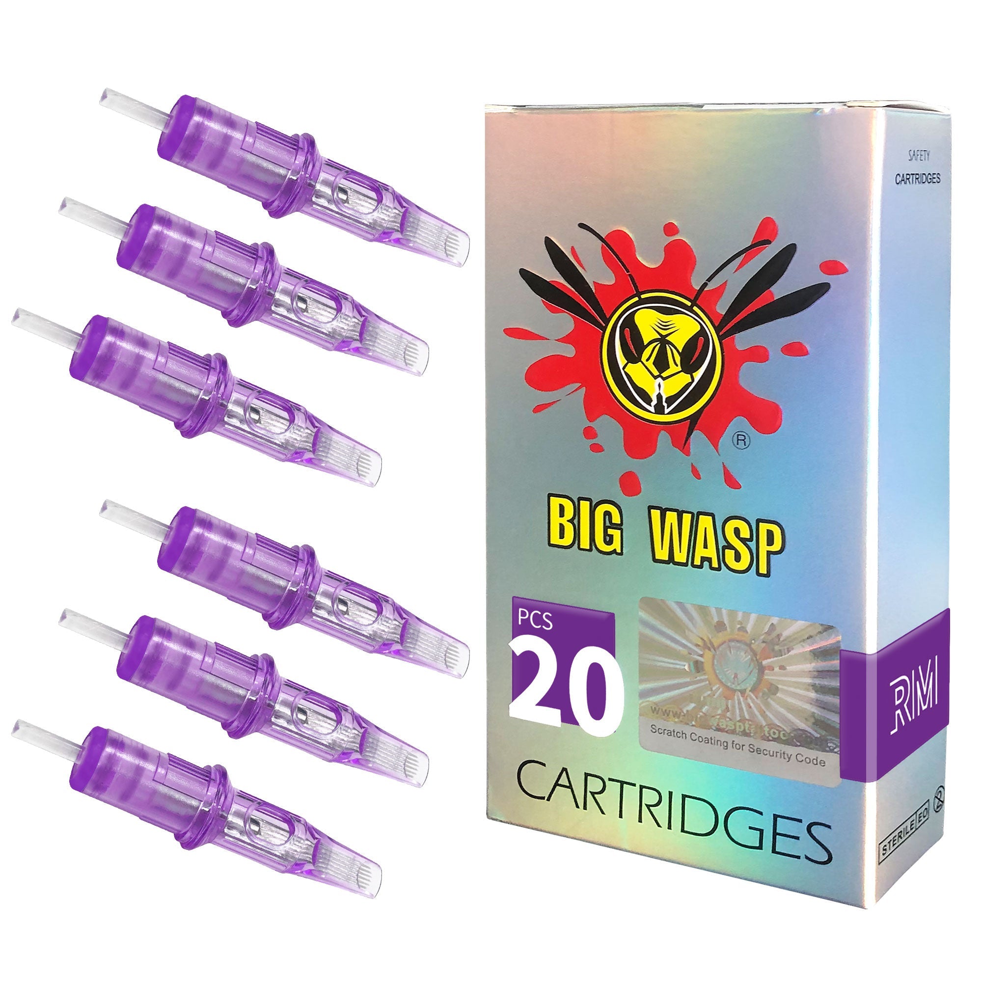 BIG WASP Tattoo Cartridges Soft Edge Magnums - Soft edge magnum cartridge needles by BIG WASP.