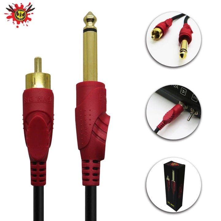 BIG WASP Tattoo RCA Clip Cord BIG WASP Tattoo RCA Clip Cord - BRONC TATTOO SUPPLY