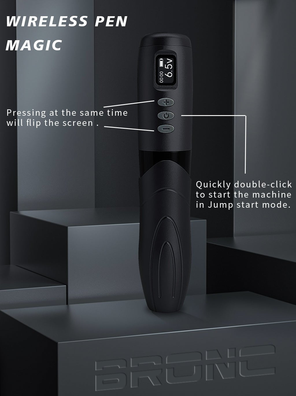 Bronc MAGIC Wireless Pen for Tattoo & PMU - BRONC TATTOO SUPPLY