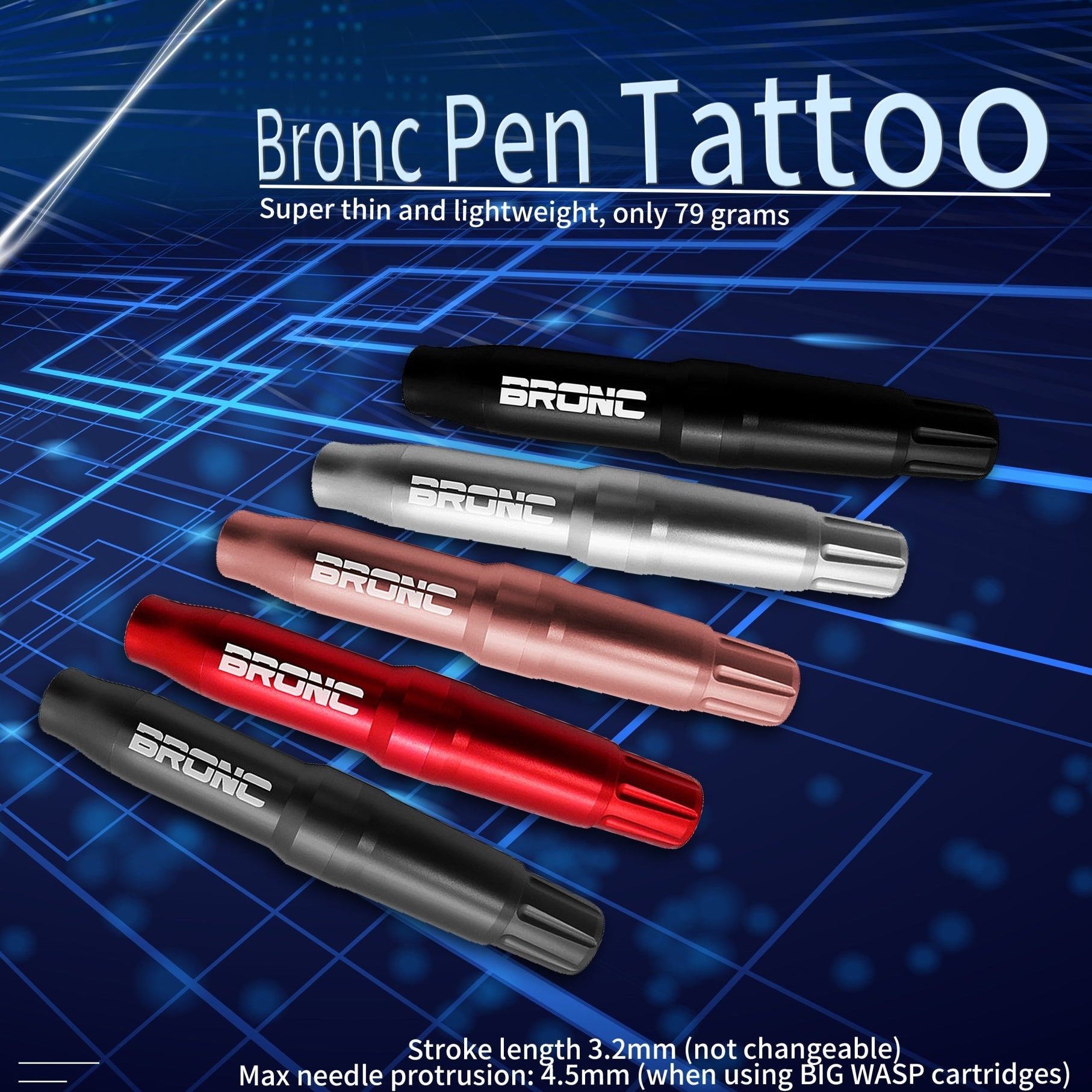 Bronc Rotary Tattoo & PMU Pen V4 - BRONC TATTOO SUPPLY