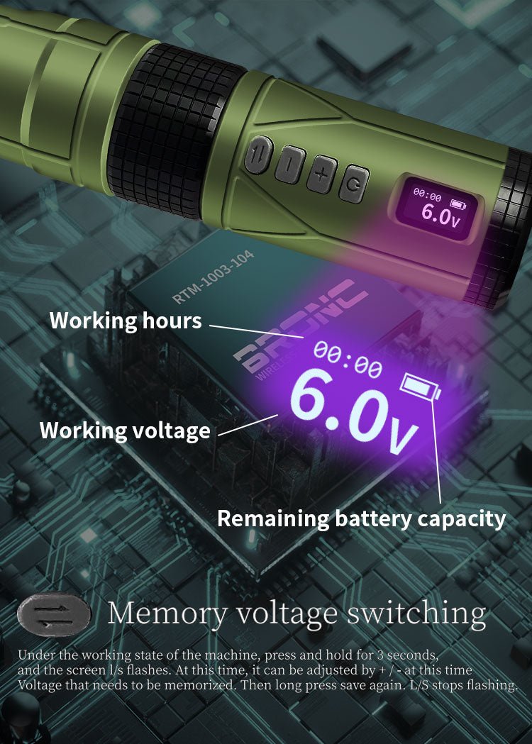 BRONC Wireless Tattoo Pen V8 - BRONC TATTOO SUPPLY