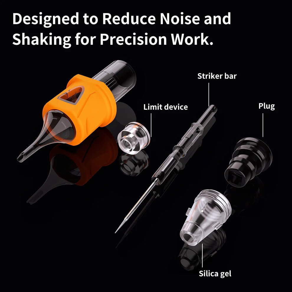 Energy Rubber Cartridge Needles - Round Shaders - BRONC TATTOO SUPPLY