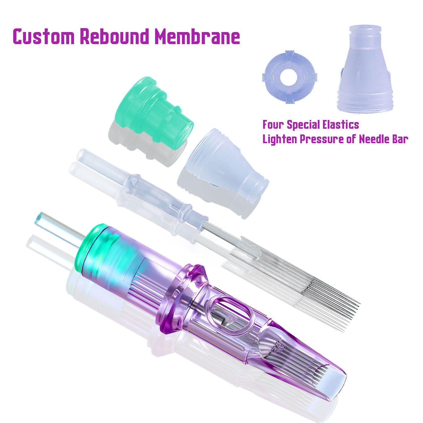 MICEYA Needle Cartridges Purple-Magnums - BRONC TATTOO SUPPLY