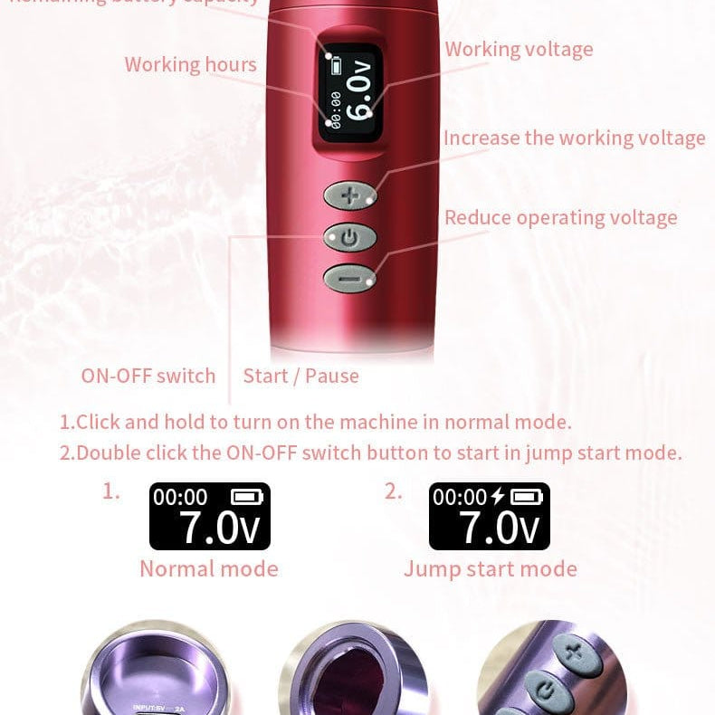 MICEYA Tulipa Wireless Pen For PMU & Tattoo MICEYA Wireless Tattoo Pen Lightweight PMU Machine Smooth Precision
