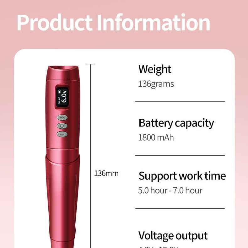 MICEYA Tulipa Wireless Pen For PMU & Tattoo MICEYA Wireless Tattoo Pen Lightweight PMU Machine Smooth Precision