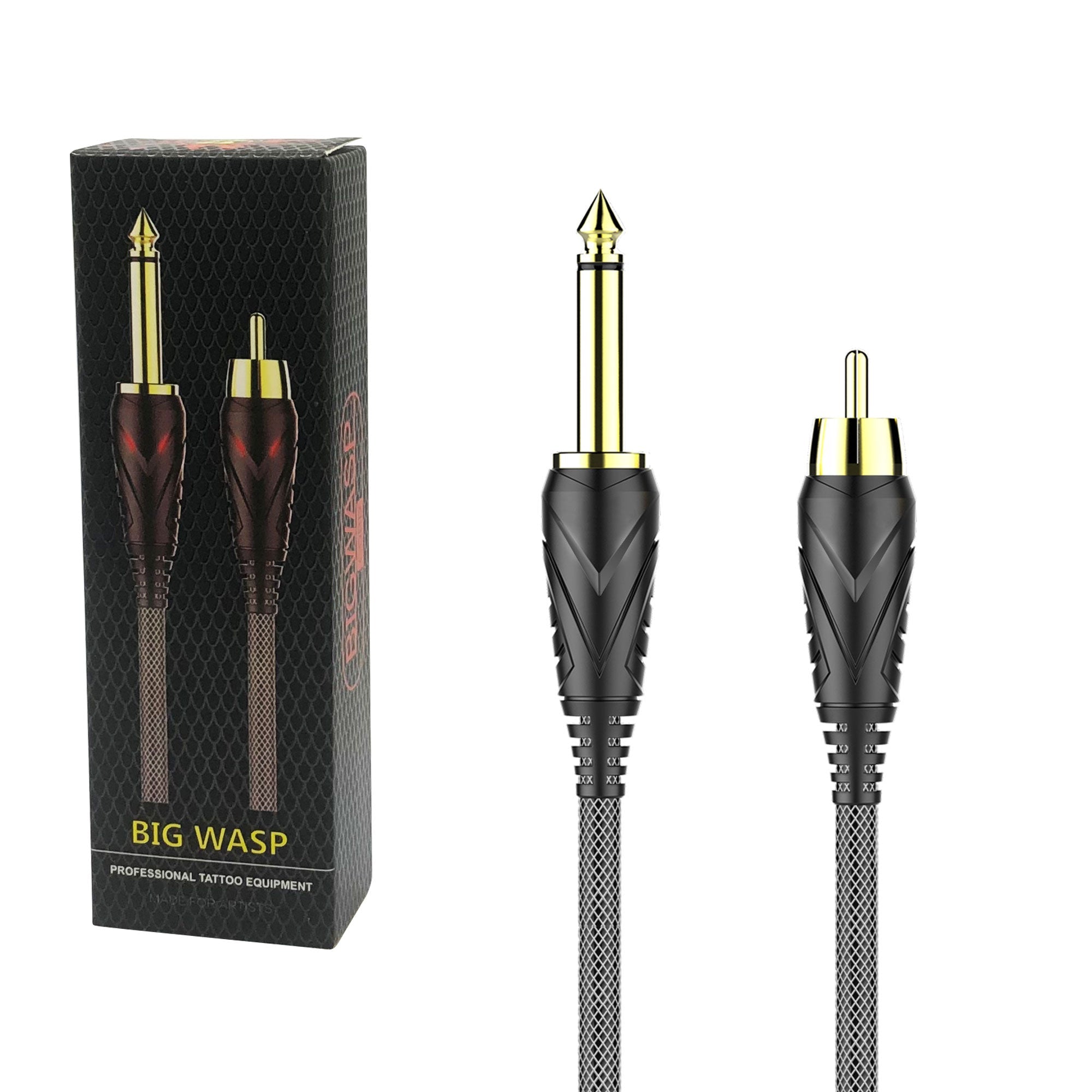 New BigWasp Tattoo RCA Cord - BRONC TATTOO SUPPLY