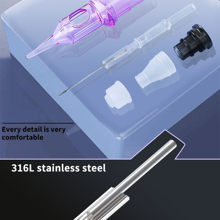 Purple Needle Cartridges Round Shader - BRONC TATTOO SUPPLY