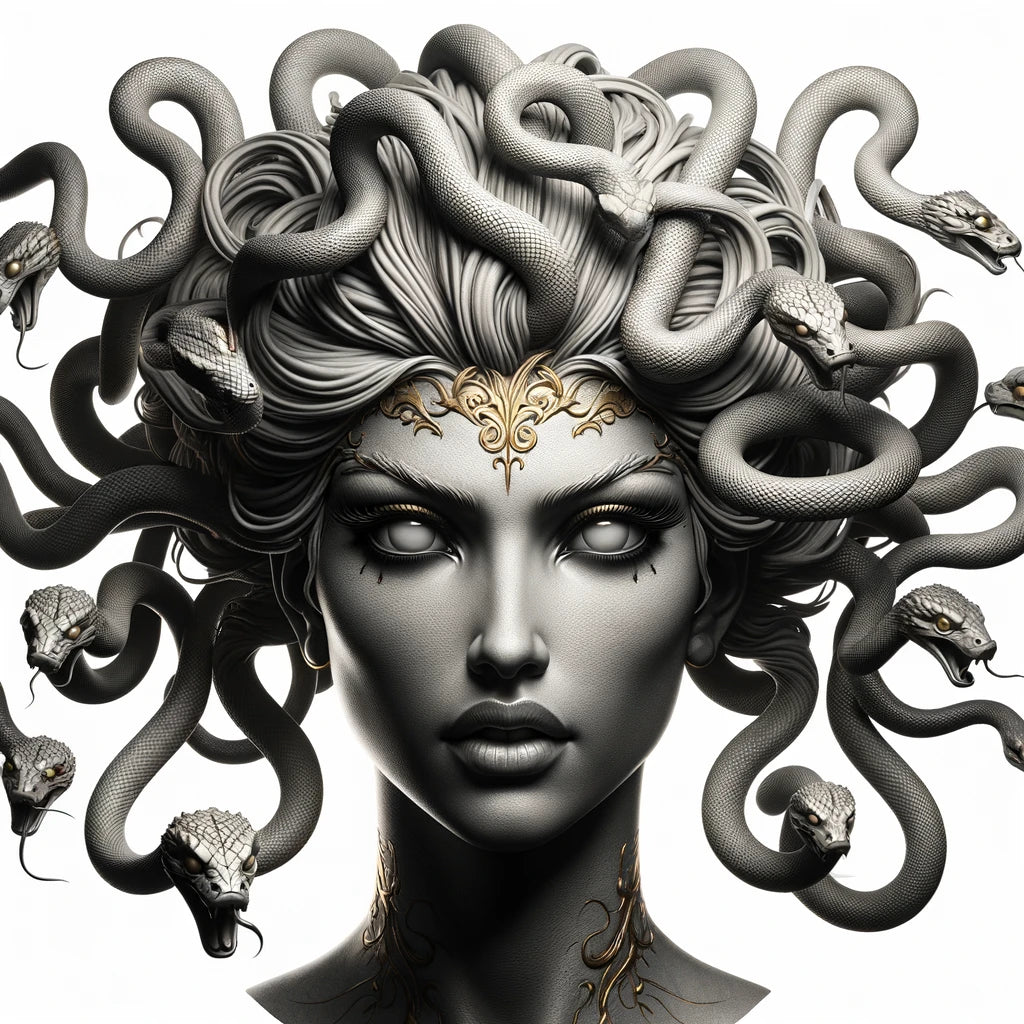 a painting of Medusa for Medusa tattoo Design