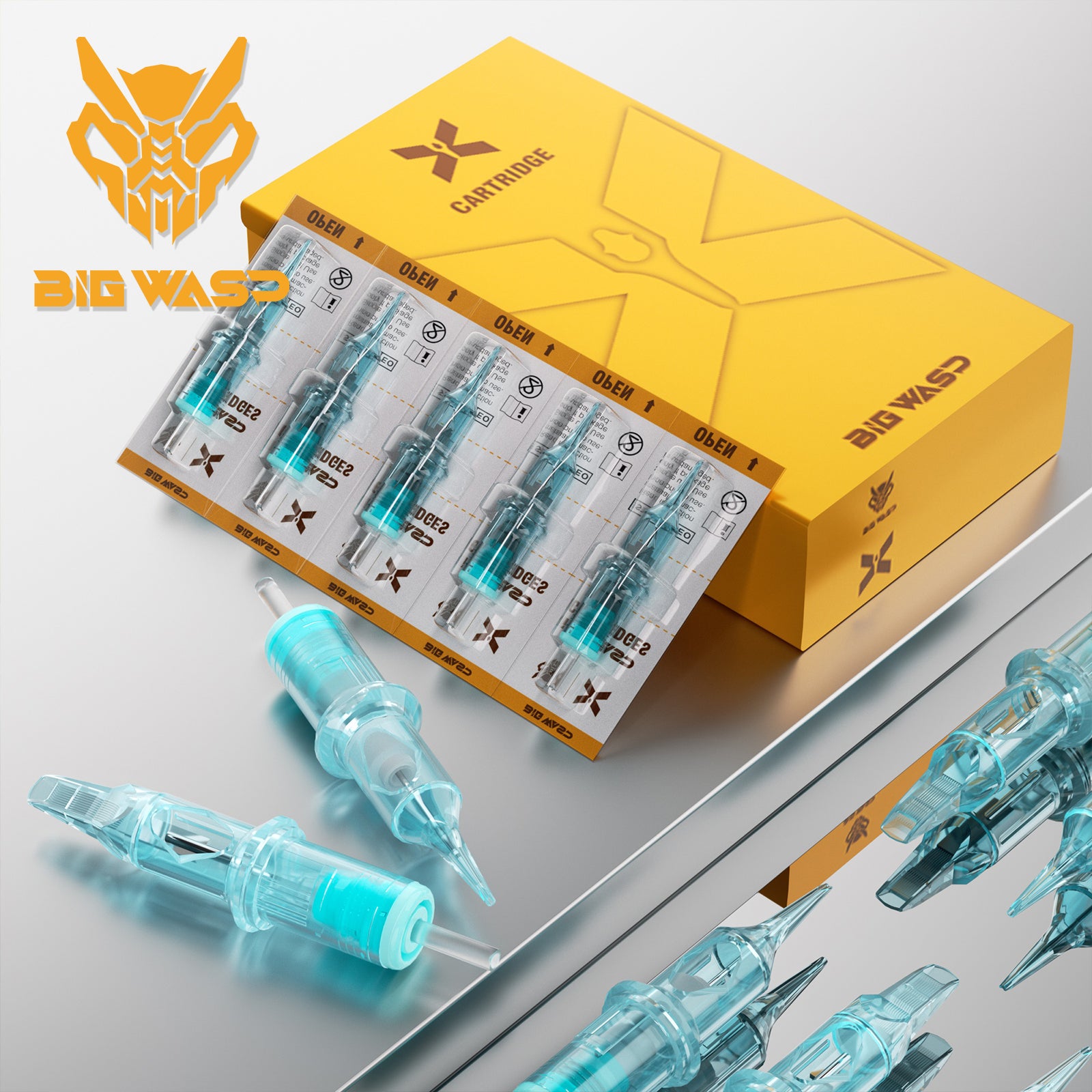 BigWasp Round Liner Tattoo Cartridges – 20PCS Sterile Professional Needles