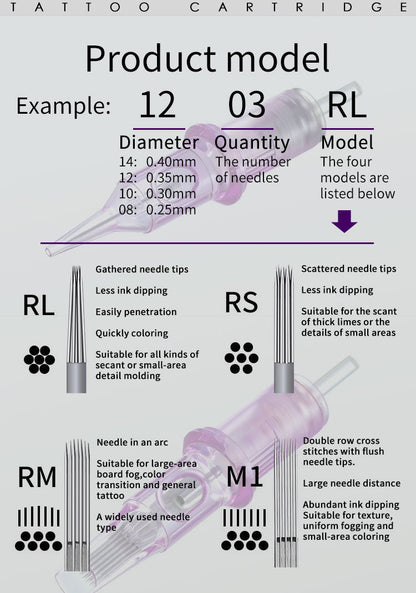 Purple Needle Cartridges Magnums
