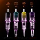 Bronc tattoo cartridges - Purple round liners, round shaders, magnums and curve magnums