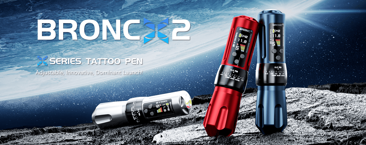 2024 BRONC X2 Adjustable Wireless Tattoo Pen – BRONC TATTOO SUPPLY