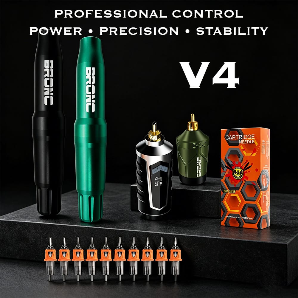 Bronc Pro Kit Professional Tattoo Setup with Dual Power Supply – BRONC ...