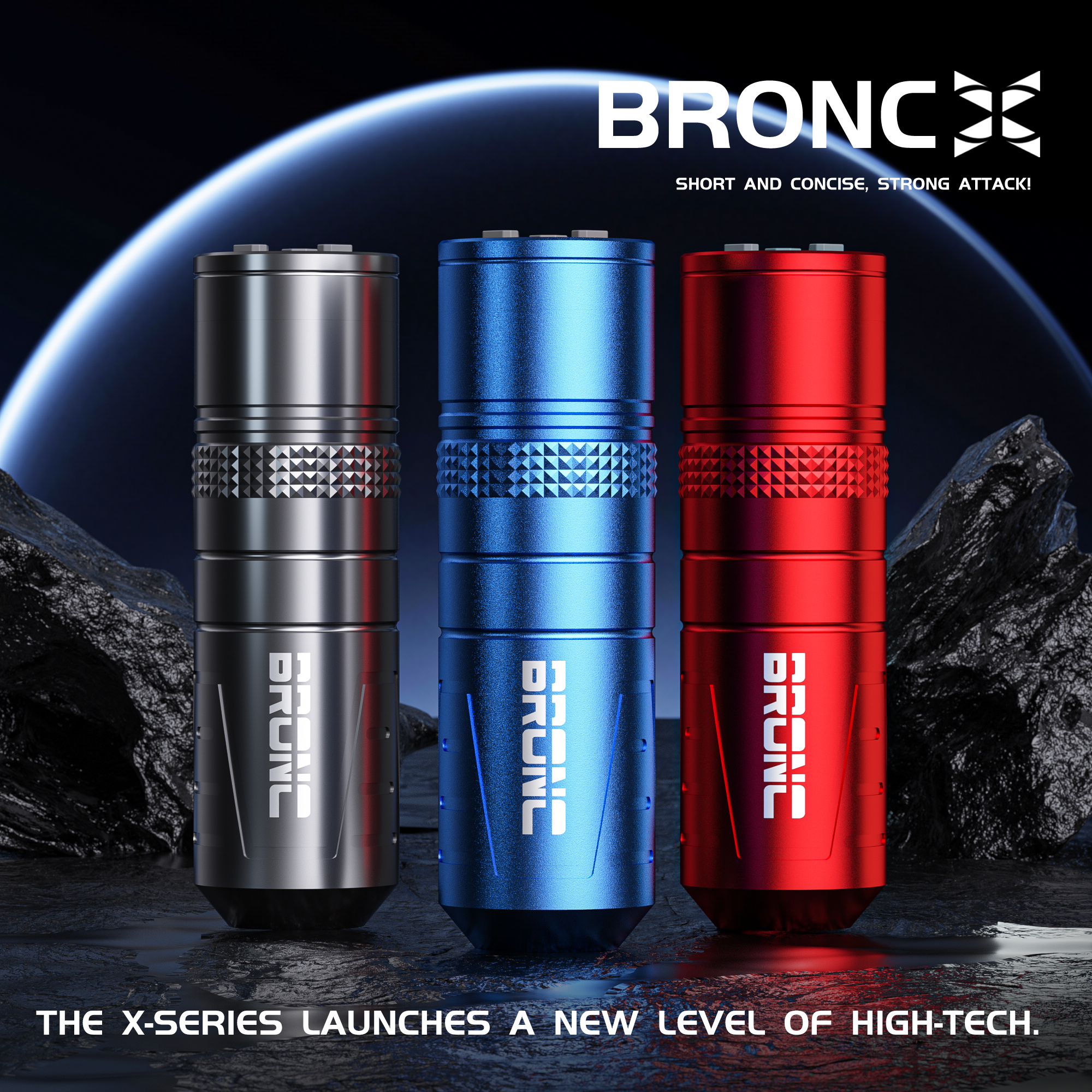 BRONC Tattoo Pen Machine Short Wireless - Compact wireless tattoo pen.