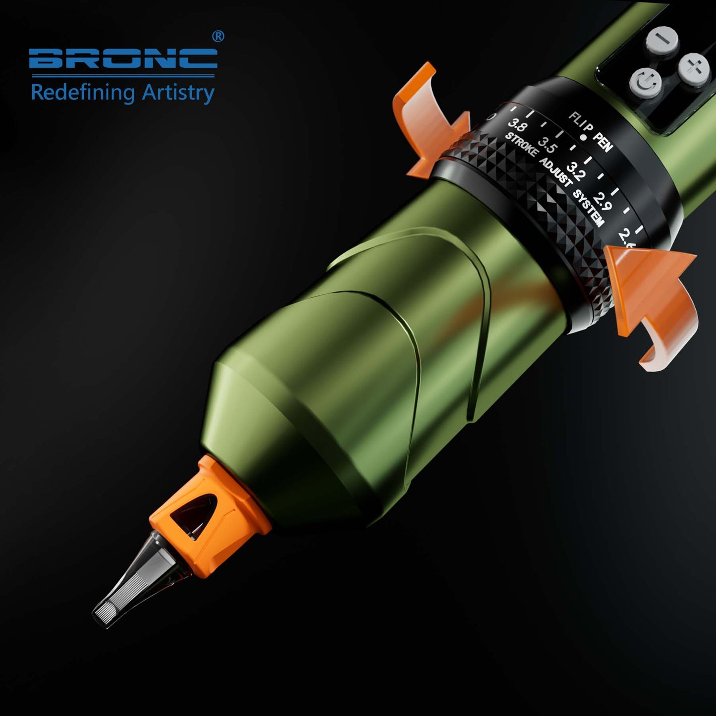 2024 Bronc X1 Tattoo Machine -  Adjustable Wireless Tattoo Pen