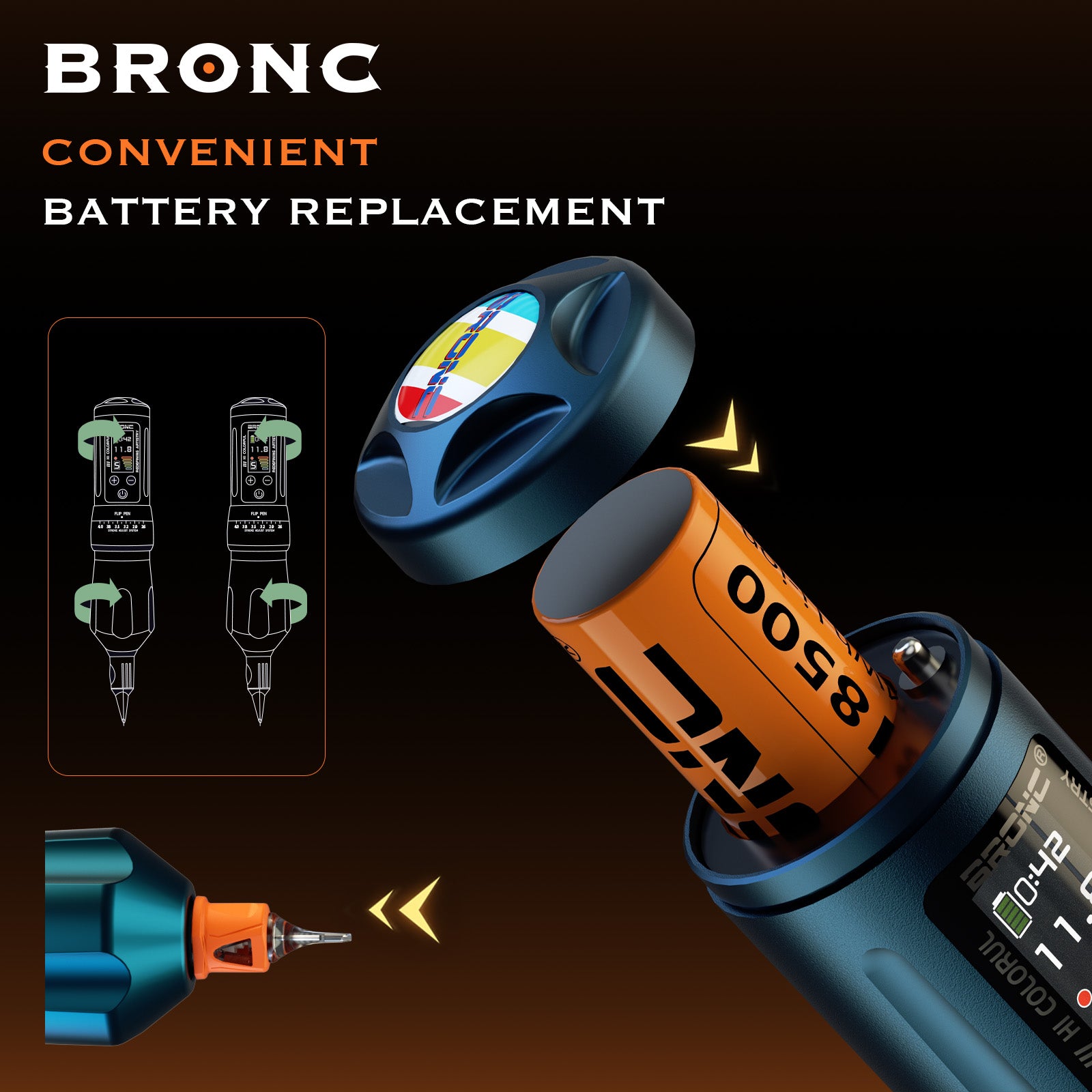 【未使用】タトゥーマシンBRONIC フルデジタル電源供給 美容機器 Questa Tattoo e Piercing - Fonte Digital BRONC POWER SUPPLY - TPN 035