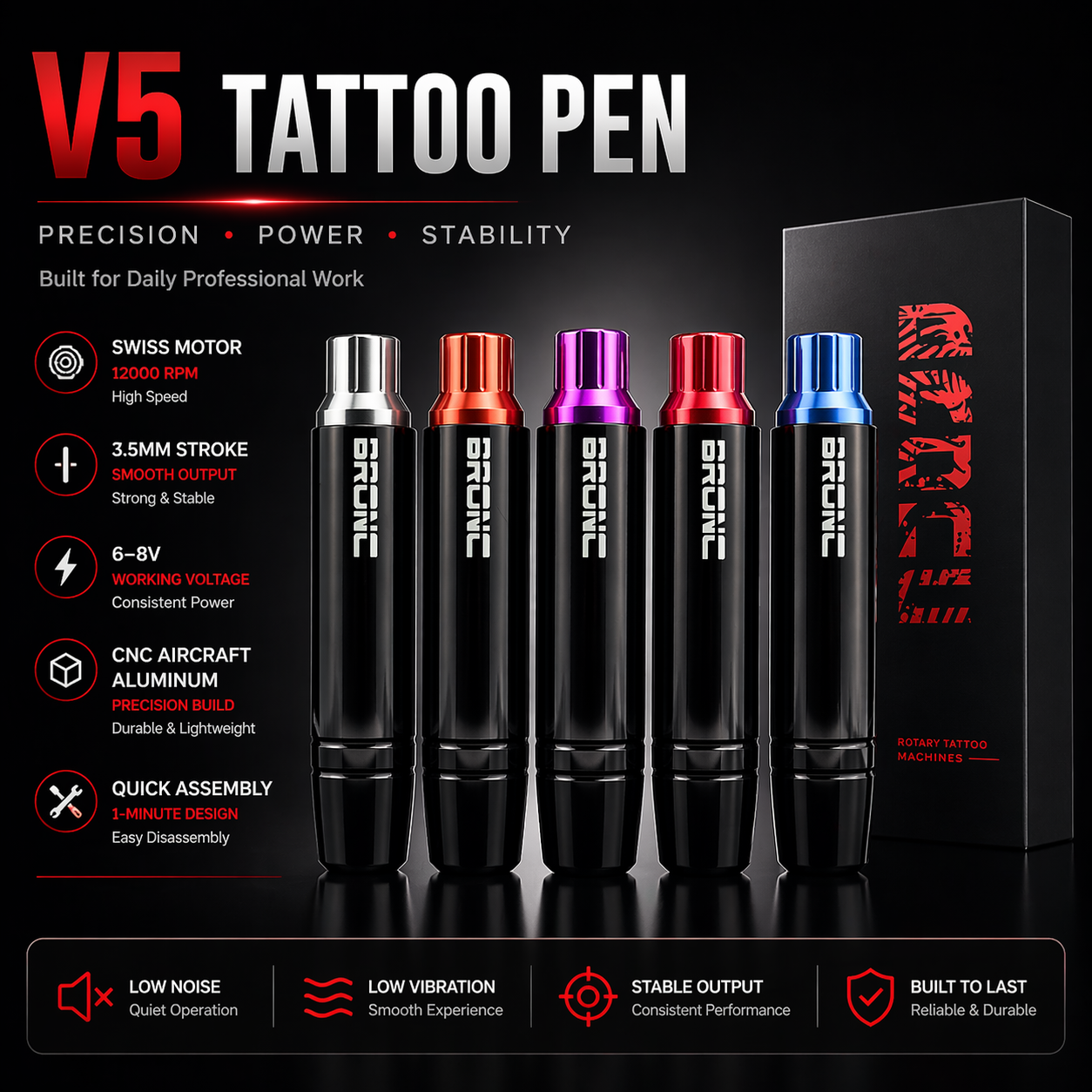 Bronc Professional artist tattoo kit